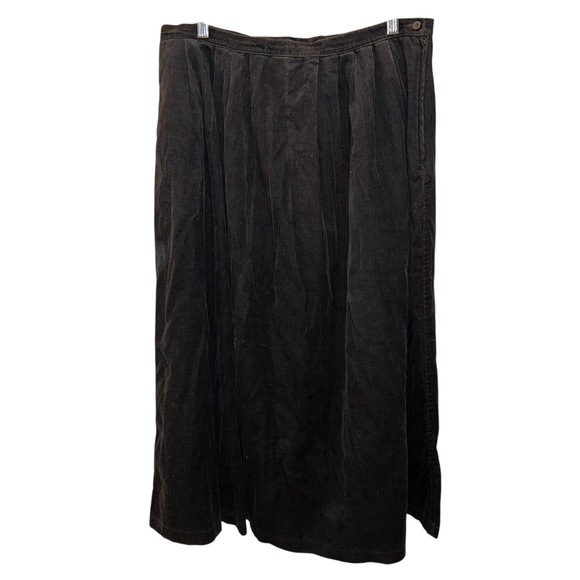 Orvis charcoal gray corduroy a line skirt 16 - Picture 1 of 4